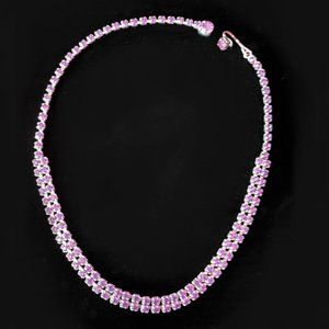 Colored Violet Rhinestone Necklace